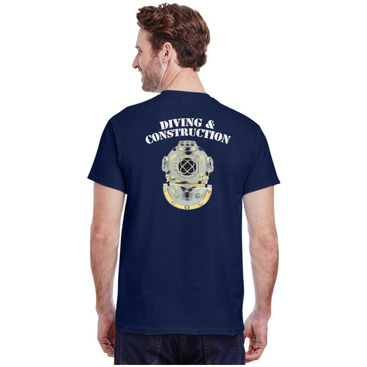 Adult UltraCotton Tee with Vintage Commercial Diver