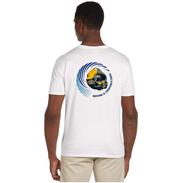 Adult SoftStyle V-Neck Tee with Modern Commercial Diver
