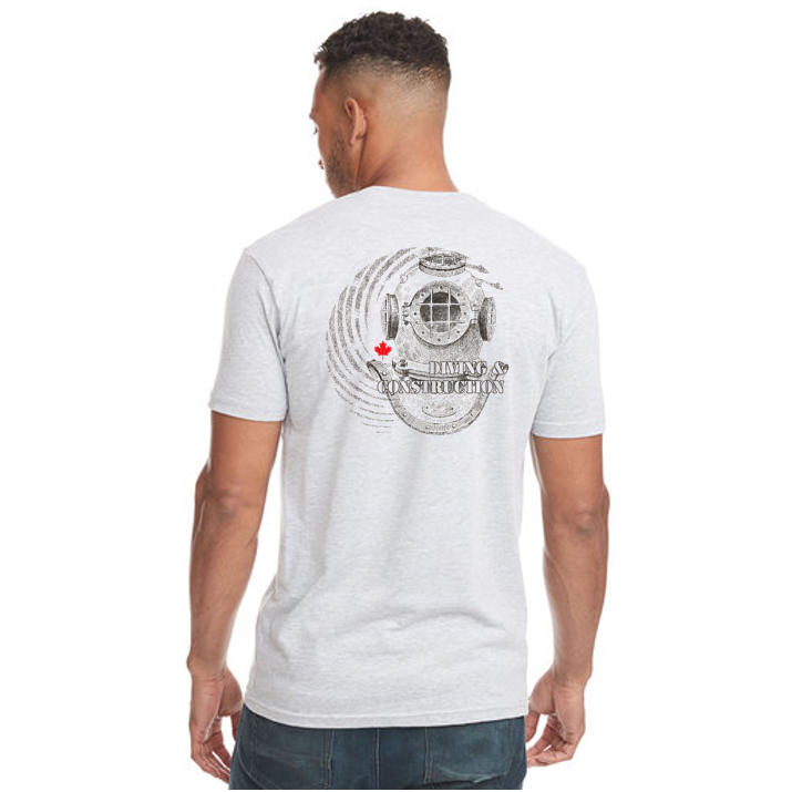 Adult Cotton/Poly Tee with Stencil Commercial Diver