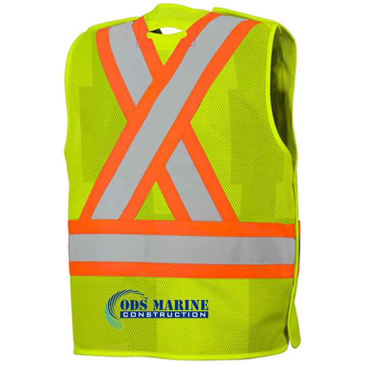 Hi Vis 5 Point Tearaway Mesh Traffic Vest