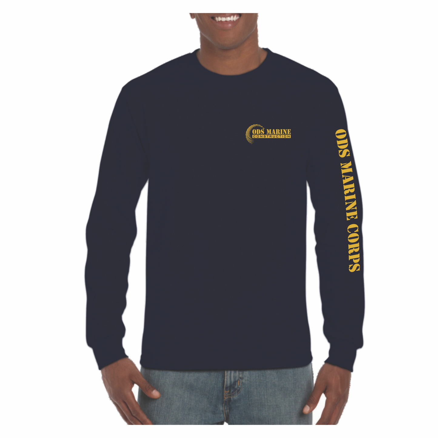 Adult Ring Spun Long Sleeve Tee with Kirby Helmet