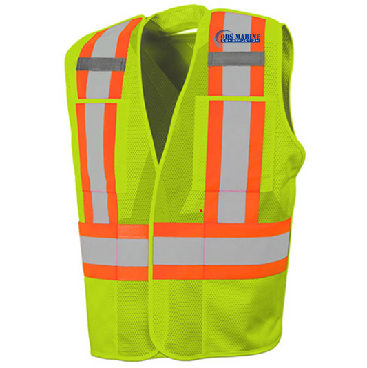 Hi Vis 5 Point Tearaway Mesh Traffic Vest